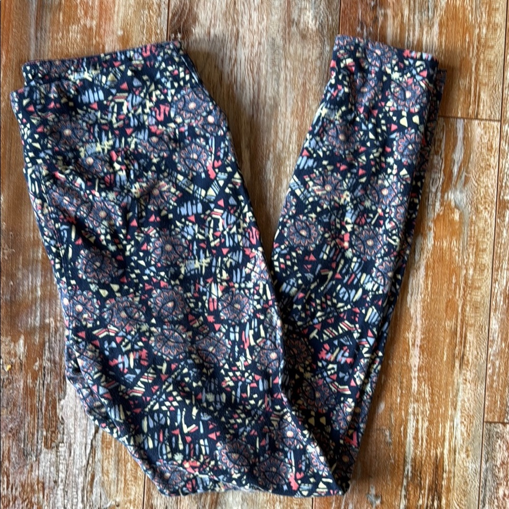 LuLaRoe Blue Pattern OS leggings
